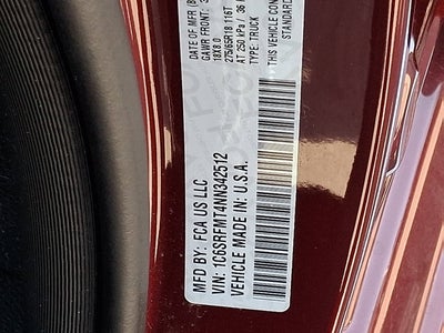 2022 RAM 1500 Big Horn Crew Cab 4x4 6'4' Box