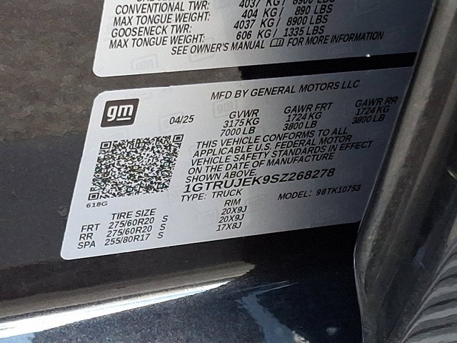 2025 GMC Sierra 1500 4WD Double Cab Standard Box Elevation with 3VL