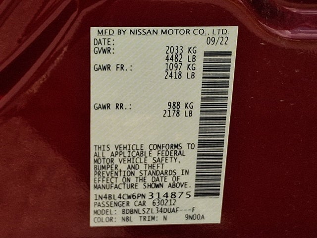 2023 Nissan Altima SR Intelligent AWD