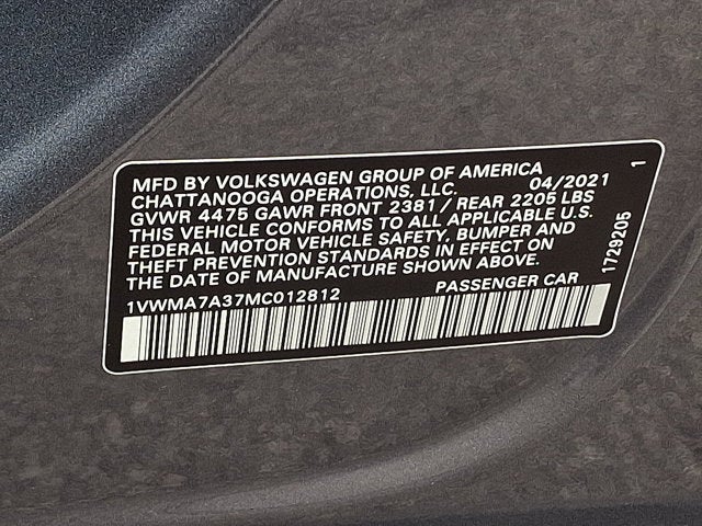 2021 Volkswagen Passat 2.0T R-Line
